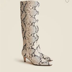 J. Crew Elegant Snake Print Boots
